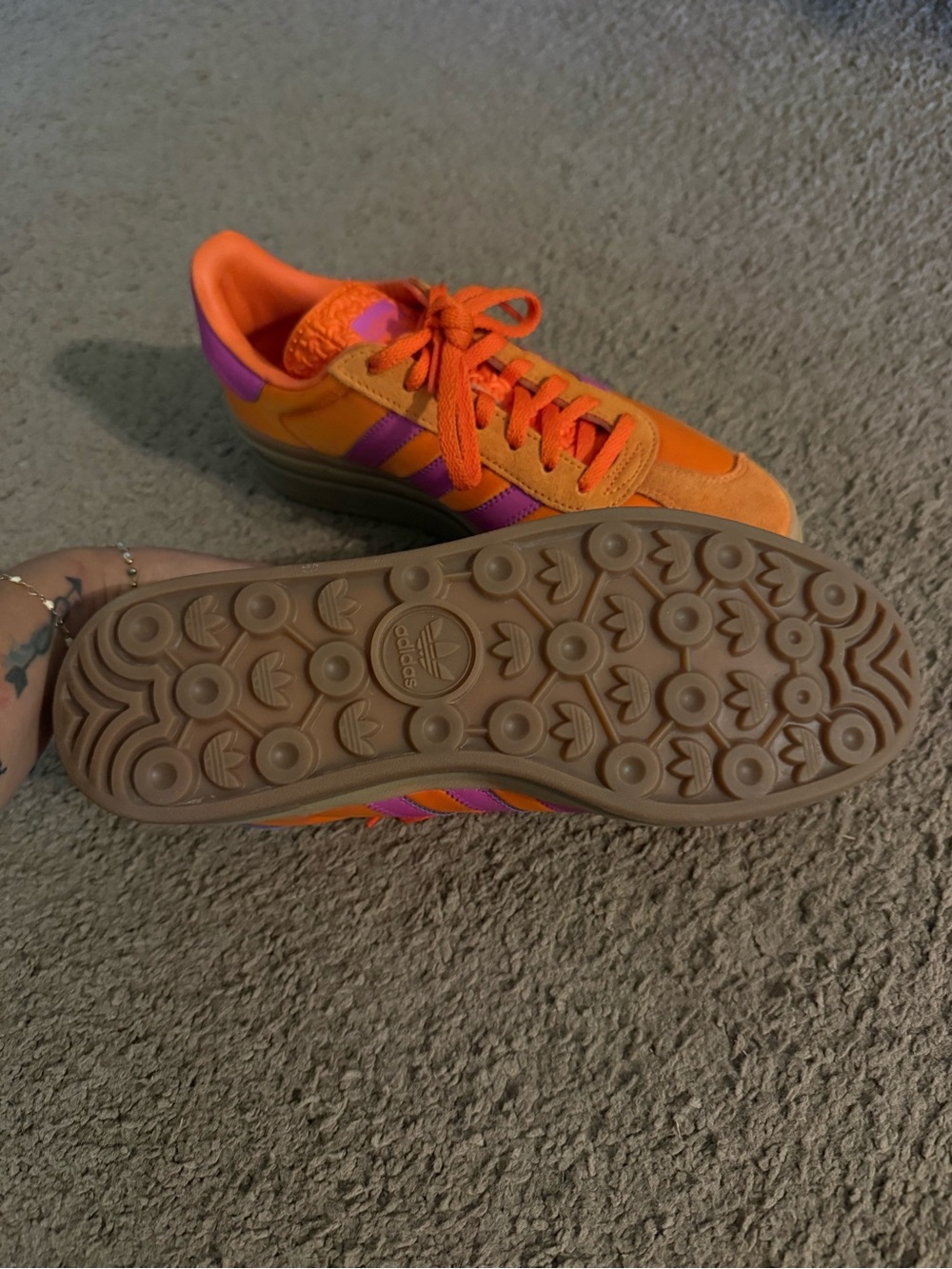 adidas Kids Orange & Purple Low-Top Sneakers